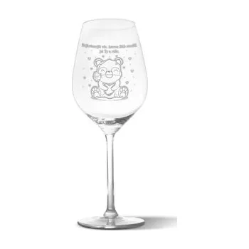Sklenice Sklenička na víno Nejkrásnější věc, kterou Bůh stvořil, jsi Ty a růže: 49 cl