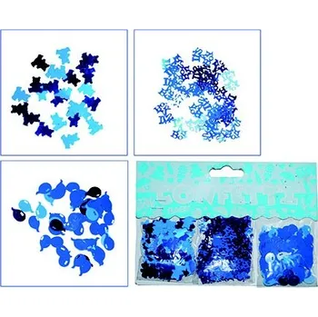 Party dekorace Konfety modré - 3 motivy v balení