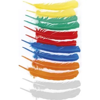 Karnevalový doplněk Barevné peří 12ks