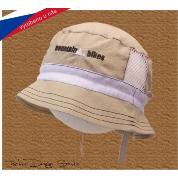 Kojenecká čepice ROCKINO Letní chlapecký klobouk, oříškový se síťkou Varianta: 48cm