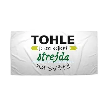 Sprchový závěs Ručník Tohle je ten nejlepší strejda na světě: 50x100 cm