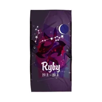 Sprchový závěs Ručník Ryby: 70x140 cm (cs, Sablio)