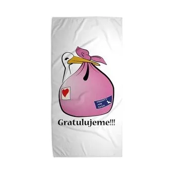 Sprchový závěs Ručník Gratulujeme!!!: 70x140 cm