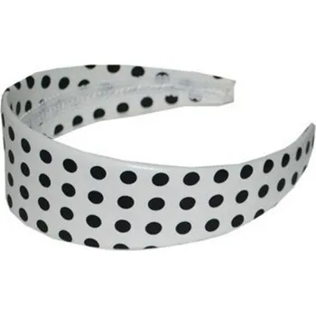 Karnevalový doplněk Čelenka s puntíky - bílá
