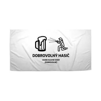 Sprchový závěs Ručník Dobrovolný hasič: 70x140 cm