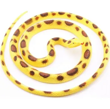 Figurka Gumový stočený had žlutohnědý