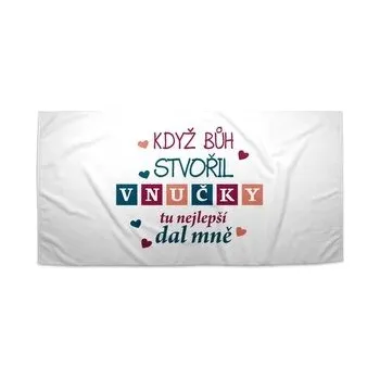 Sprchový závěs Ručník Když Bůh stvořil vnučky: 70x140 cm