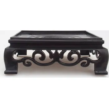 Podmiska Bonsai stolek plastový čtverec 14,5 x 14,5 x 5 cm černá