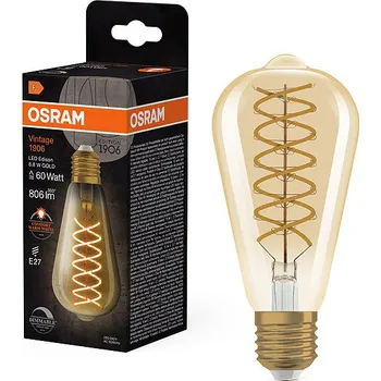 Žárovka OSRAM retro LED zlatá žárovka E27 VINTAGE 8.8 W, teplá bílá