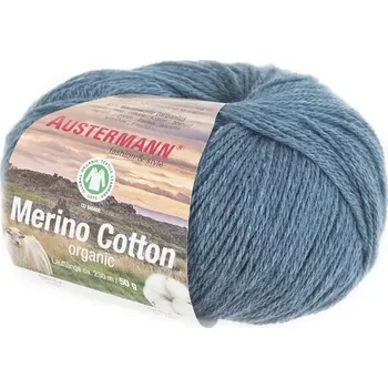 Příze Austermann Merino Cotton 4 (Organická příze Merino Cotton Blau)