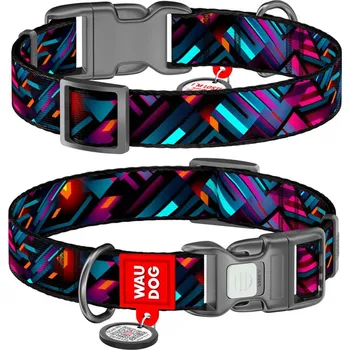Obojek pro psa WAUDOG obojek nylon Laser Game QR (S/25-35cm/1,5cm)