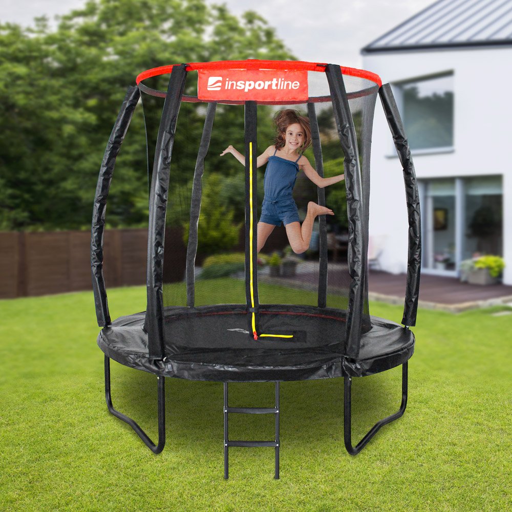 inSPORTline Trampolína se sítí a schůdky Flea 183 cm