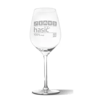 Sklenice Sklenička na víno Hasič: 49 cl