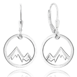 0067 MINET Cestovatelské stříbrné náušnice HORY