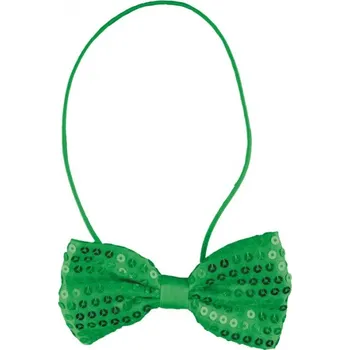 Karnevalový doplněk Motýlek s flitry zelený