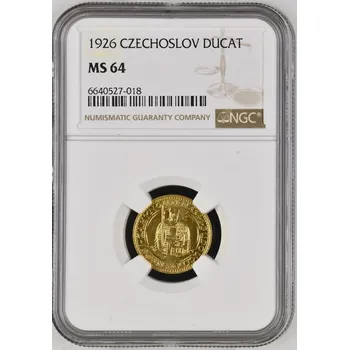 Mincovna Kremnica Zlatá mince Svatováclavský 1 Dukát | 1926 | NGC | MS 64 | 3,49 g