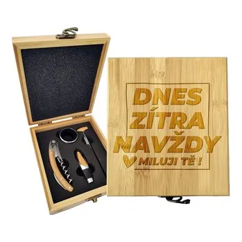 Víno Dárková sada na víno Dnes, zítra, navždy: 147×168×49 mm