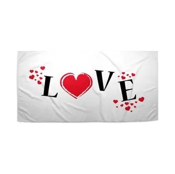 Sprchový závěs Ručník Love: 70x140 cm (cs, Sablio)