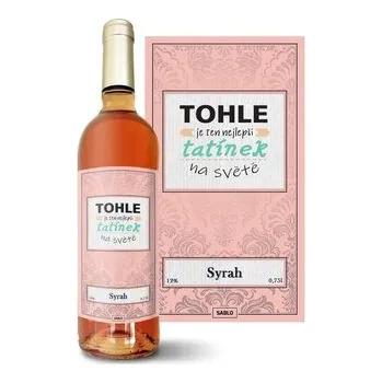 Víno Růžové víno Tohle je ten nejlepší tatínek na světě: 0,75 l