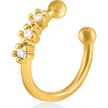 Náušnice Troli Pozlacená navlékací single náušnice VEDE092G + 2 měsíce na vrácení zboží