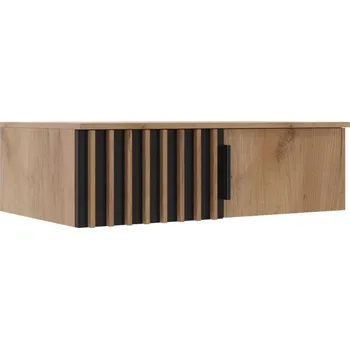 Šatní skříň Nástavec na skříň Sorento 100 cm v provedení kraft zlatý / černá matná