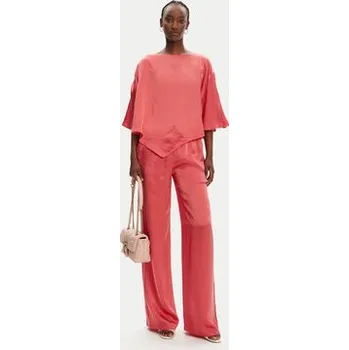 PINKO Kalhoty z materiálu 104595 A2BU Korálová Regular Fit S