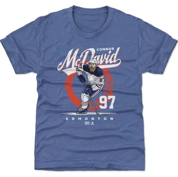 Chlapecké tričko Dětské tričko Edmonton Oilers NHL Connor McDavid #97 Brush WHT 500 Level Velikost: XS (4 - 5 let)