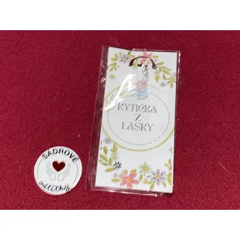 HandMade by VeJa Dárková karta - kytička z lásky (kruh)