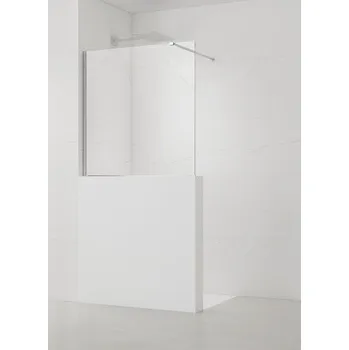 Sprchová zástěna SAT Walk-in 120x100 cm na sníženou příčku chrom SATBWIS120PR