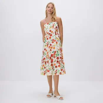 Dámské oblečení Reserved - Vzorované šaty z bavlny - vícebarevná - 545HV-MLC - 545HV-MLC-M