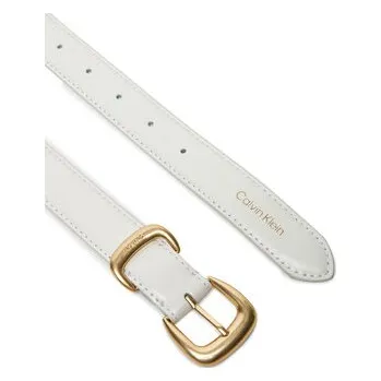 Opasek Dámský pásek Calvin Klein Sarah 2 Piece Logo Buckle Belt 25Mm LV04K7012G Bílá 90