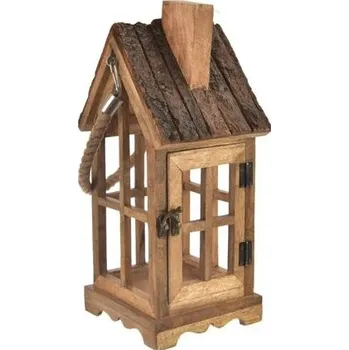 Vánoční dekorace INDECOR Lucerna 19 x 17 x 40 cm, mango/kůra INDECOR X13099