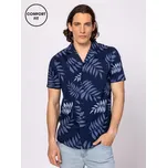 Pánská košile Heavy Tools REGOR T39014S2502 Navy Velikost: M