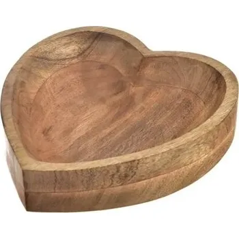 INDECOR Mísa srdce 20 x 20 x 7 cm, mangové dřevo INDECOR X13069