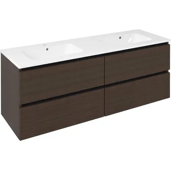 Koupelnový nábytek Sapho Ezara Dvojumyvadlová skříňka 140x55x46cm, borovice rustik, EZ141-1616