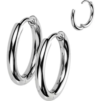 Náušnice Atreya Titanové kruhové náušnice Narti Barva: Stříbrná, Velikost: 2 mm, Délka / Průměr: 10 mm