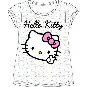 Hello Kitty - licence Dívčí tričko - Hello Kitty 52022359W, šedý melír Barva: Šedá, Velikost: 104