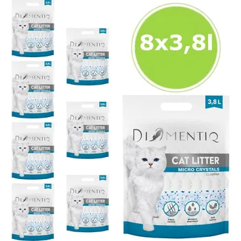 Podestýlka pro kočku DIAMENTIQ Micro Crystals Silikonové stelivo, hrudkující pro kočky - 8x3,8 l