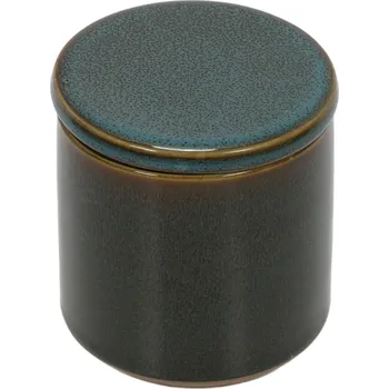 5five Simply Smart Nádoba na vatové tampony GREEN HARMONY, O 10 cm, keramická, zelená