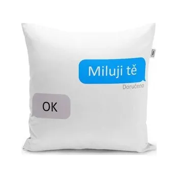 Polštář Miluji tě, OK: 40x40 cm