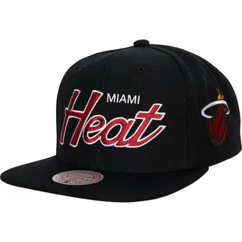 Kšiltovka Mitchell & Ness Pánská kšiltovka Miami Heat NBA Team Script 2.0 Snapback