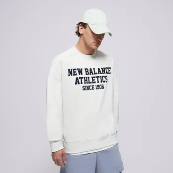 Dámské oblečení New Balance Mikina Varsity French Terry Graphic Crew Šedá M