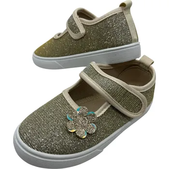 Dívčí pantofle Dívčí zlaté bačkory Barva: Zlatá, Velikost: 27