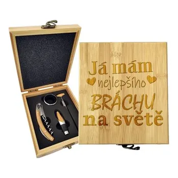 Víno Dárková sada na víno Já mám nejlepšího bráchu na světě: 147×168×49 mm