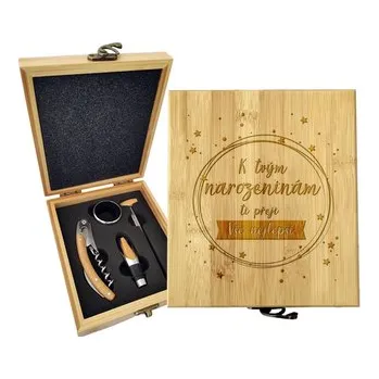 Víno Dárková sada na víno K tvým narozeninám ti přeji vše nejlepší: 147×168×49 mm