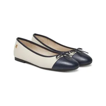 Dámské baleríny Baleríny Tommy Hilfiger Toe Cap Leather Ballerina FW0FW08759 Béžová 37