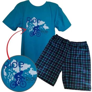 Chlapecké pyžamo Chlapecké pyžamo Betty Mode letní tyrkysové RIDE