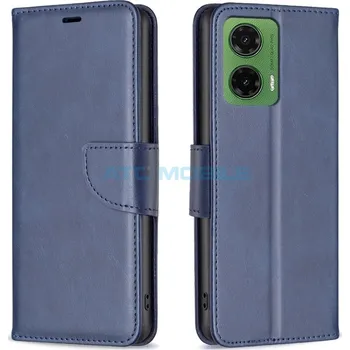 Pouzdro na mobilní telefon Pouzdro Shield4U Motorola Moto G35 5G (XT2433) Lambskin otevírací modré a zpět 33 Kč s ATC Clubem