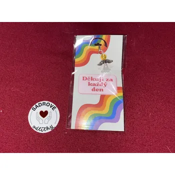 HandMade by VeJa Dárková karta - děkuji za každý den (duha)