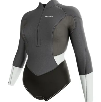 Neoprenový oblek Dámský neoprén 2/2 mm PROLIMIT Shorty Front V-Zip - Grey/Silver XS